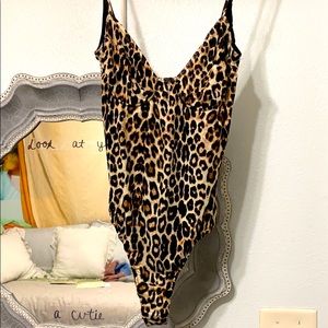 Animal print body suit